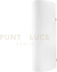 Applique a parete amy bianca 1 luce attacco e27 10x26cm in vetro sa...