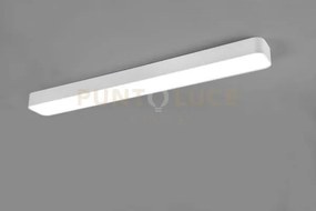 Plafoniera asterion led rettangolore 120x15 bordo bianco r62451931