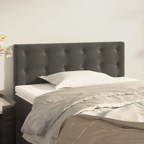 Testiera Grigio Scuro 90x5x78/88 Cm İn Velluto /