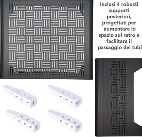 Copri Condizionatore da Esterno Large 105x65x95 cm in Acciaio Zincato Antracite...