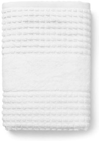 Asciugamano tipo terry bianco in cotone organico 50x100 cm Check – JUNA