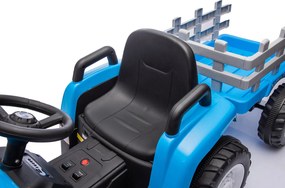 Trattore Elettrico per Bambini 12V con Rimorchio Blu...