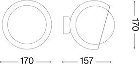 Ideal Lux - Lampada da parete LED BLOOM 1xE27/42W/230V nera