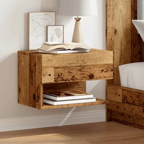 Comodino Da Parete Legno Antico /