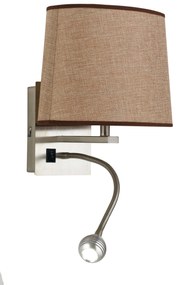 Lampadario Applique Led Helly Ovale Eclettico Colore Ecru 40W Mis 19,5 x 24 x 25 cm