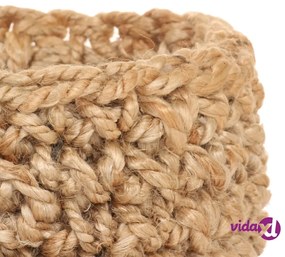 vidaXL Set di Cesti Portaoggetti Artigianali 3 pz in Iuta Naturale