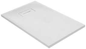 Piatto doccia in resina Yuka L 120 x L 70 x H 5.2 cm bianco