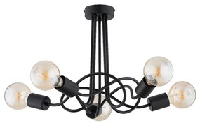 Lampadario a plafone WINGO 5xE27/15W/230V nero