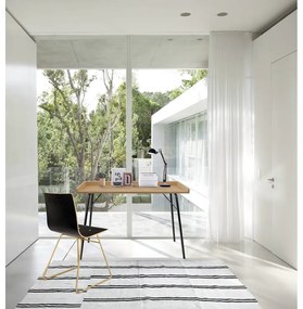 Tavolo da lavoro con piano in rovere 52x115 cm Rayburn - Woodman