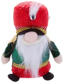 Gnomo Natale fermaporta 26 cm rosso verde