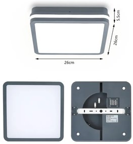 Brilagi - Lampada LED da esterno BENE LED/24W/230V 26x26 cm IP54