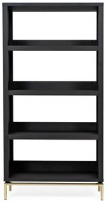 Libreria nera 90x173 cm Pimlico - Woodman