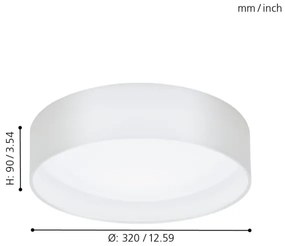 Eglo 31588 - Plafoniera LED PASTERI 1xLED/11W/230V