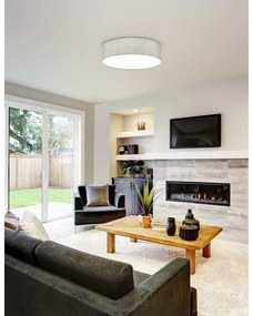 Plafoniera bianca/grigia con paralume in tessuto PASTERI – EGLO