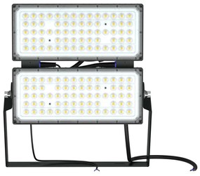 Faro Modulare LED 400W IP66, 167lm/W, No Flickering con driver Philips Colore  Bianco Naturale 4.000K, Scegli l'angolo di illuminazione Asimmetrica 50°, Scegli le staffe dei moduli Fisse