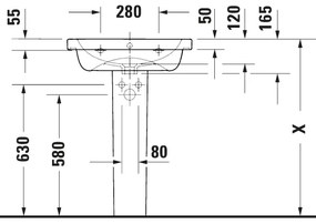Duravit 23996000002 - Lavabo sospeso D-CODE 60x48 cm ceramica/bianco lucido