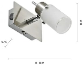 JUST LIGHT. 11931-55 - Luce Spot da parete a LED MAX 1xGU10/4W/230V cromo