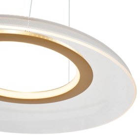 Lampada a sospensione di design oro e trasparente dimmerabile a 3 livelli - Scacrylic