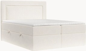 Letto boxspring in ciniglia fatto a mano con contenitore Imagine, H3
