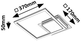 Rabalux 71370 - Plafoniera LED OTTAVIA, 24 W, 230 V, 3000 K