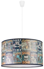 Duolla - Lampadario a sospensione per bambini PRINT M 1xE27/40W/230V diametro 35 cm poster