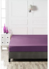 Lenzuolo in cotone elasticizzato viola 160x200 cm - Mijolnir