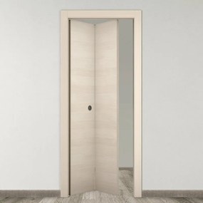 Porta pieghevole a libro simmetrica Riga grano L 70 x H 210 cm destra