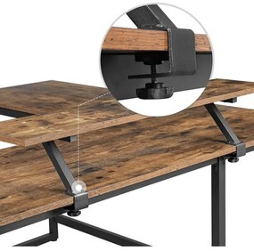 Scrivania angolare SOLEA marrone/nero