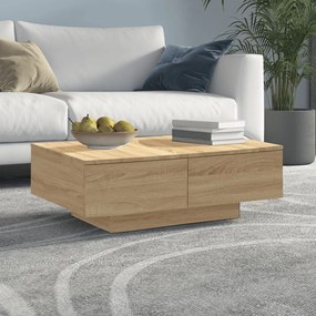 Tavolino Da Salotto Rovere Sonoma 90x60x31 Cm Legno Multistrato /