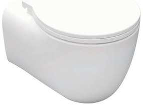 Vaso WC sospeso ergo opaco, sedile escluso P 51 x L 36.5 cm bianco