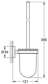 GROHE 41185000 - Set per la pulizia del WC, finitura in cromo lucido