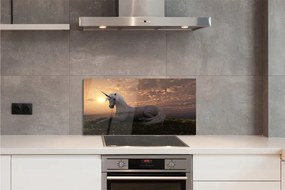 Rivestimento parete cucina Tramonto in montagna di unicorno 100x50 cm