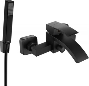 Mexen Libra R77 rubinetto per vasca con set doccia, nero - 74513R77-70