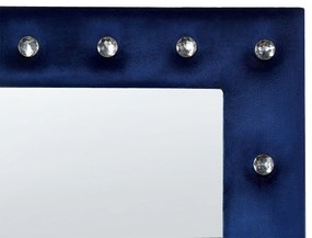 Specchio da terra velluto blu marino 50 x 150 cm ANSOUIS Beliani