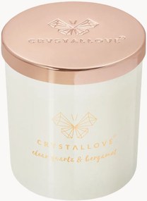 Candela in cera di soia al quarzo trasparente Crystallove (bergamotto)