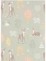 Kindertapete Golden Woods von Majvillan - Dusty Green