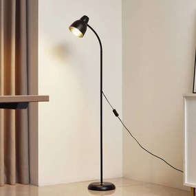 Lampada da terra Tebbi Lindby, Nero, Soggiorno / Sala da pranzo, Metallo, Lampada da terra