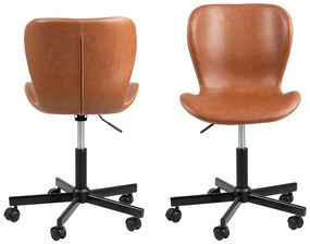 Sedia da ufficio marrone cognac Batilda - Actona