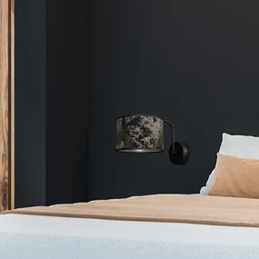 Applique SATINO 1xE27/60W/230V nera/oro