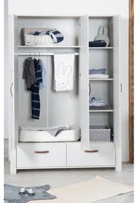 Armadio per bambini grigio chiaro 136x190 cm Mila - Roba