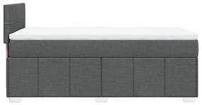 Giroletto a molle con materasso grigio scuro 80x200 cm tessuto