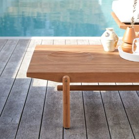 Tikamoon - Tavolino da giardino in legno massello di teak Fado