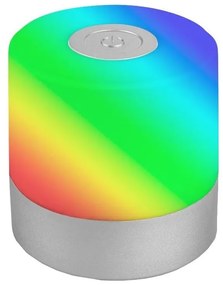 Briloner 7462014 - Lampada da tavolo ricaricabile LED RGB LED/1,5W/5V IP44 cromo