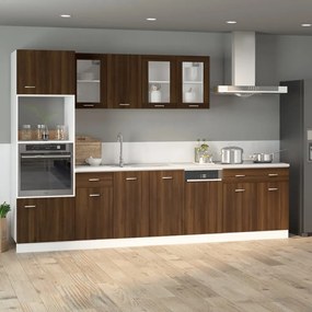 Mobile con cassetto rovere marrone 40x46x81,5 legno multistrato