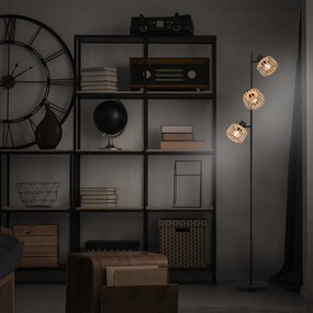 Lampada da terra Pecan in acciaio, H 159.6 cm, E14 3xINSPIRE