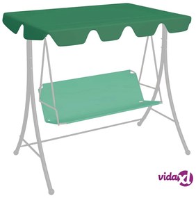 vidaXL Baldacchino per Dondolo Giardino Verde 188/168x110/145 cm