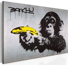 Quadro Fermo che la scimmia spara! (Banksy)