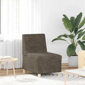 Divano Sedia Grigio Scuro 55 Cm İn Similpelle Scamosciata /