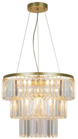 Zuma Line P17127-4-1GD - Lampadario a sospensione con filo TIFANNY 4xE14/40W/230V oro