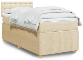 Giroletto A Molle Con Materasso Crema 100x200 Cm İn Tessuto /